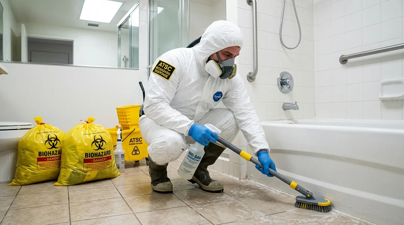 Decontamination equipment deployed for Blood Cleanup in Goodings Grove